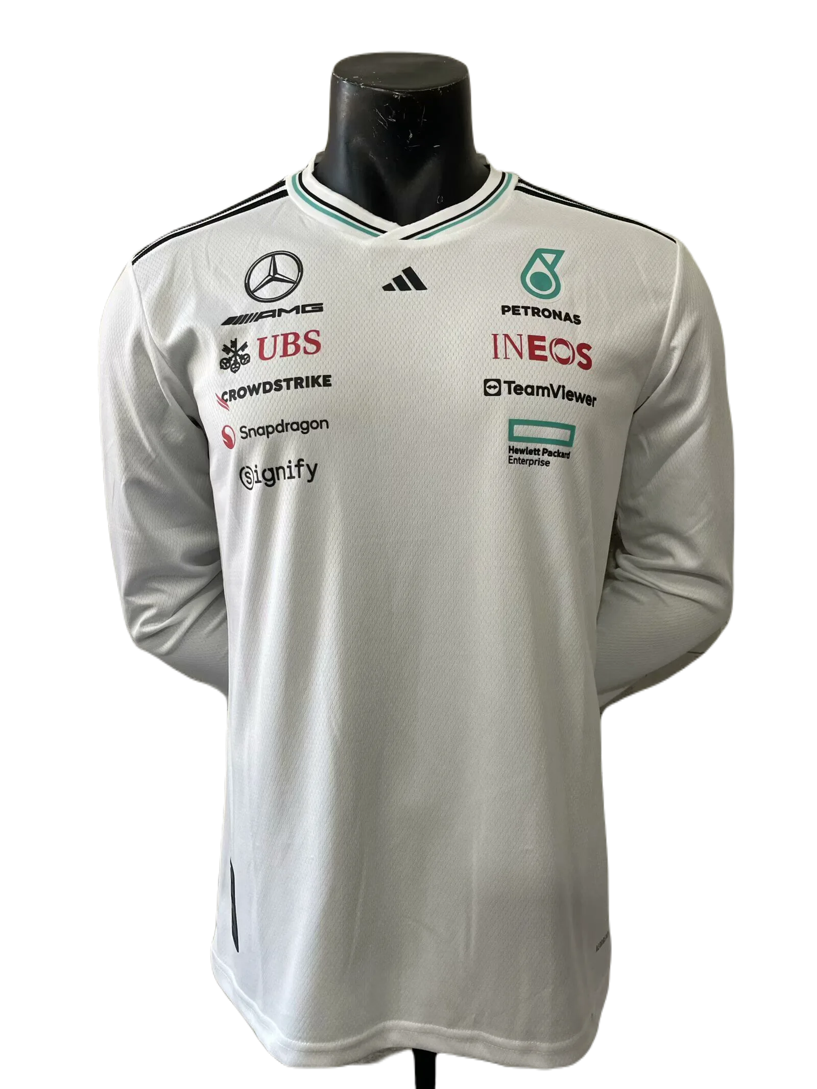 Mercedes - AMG Petronas F1 Team Driver Jersey White Full Sleeves