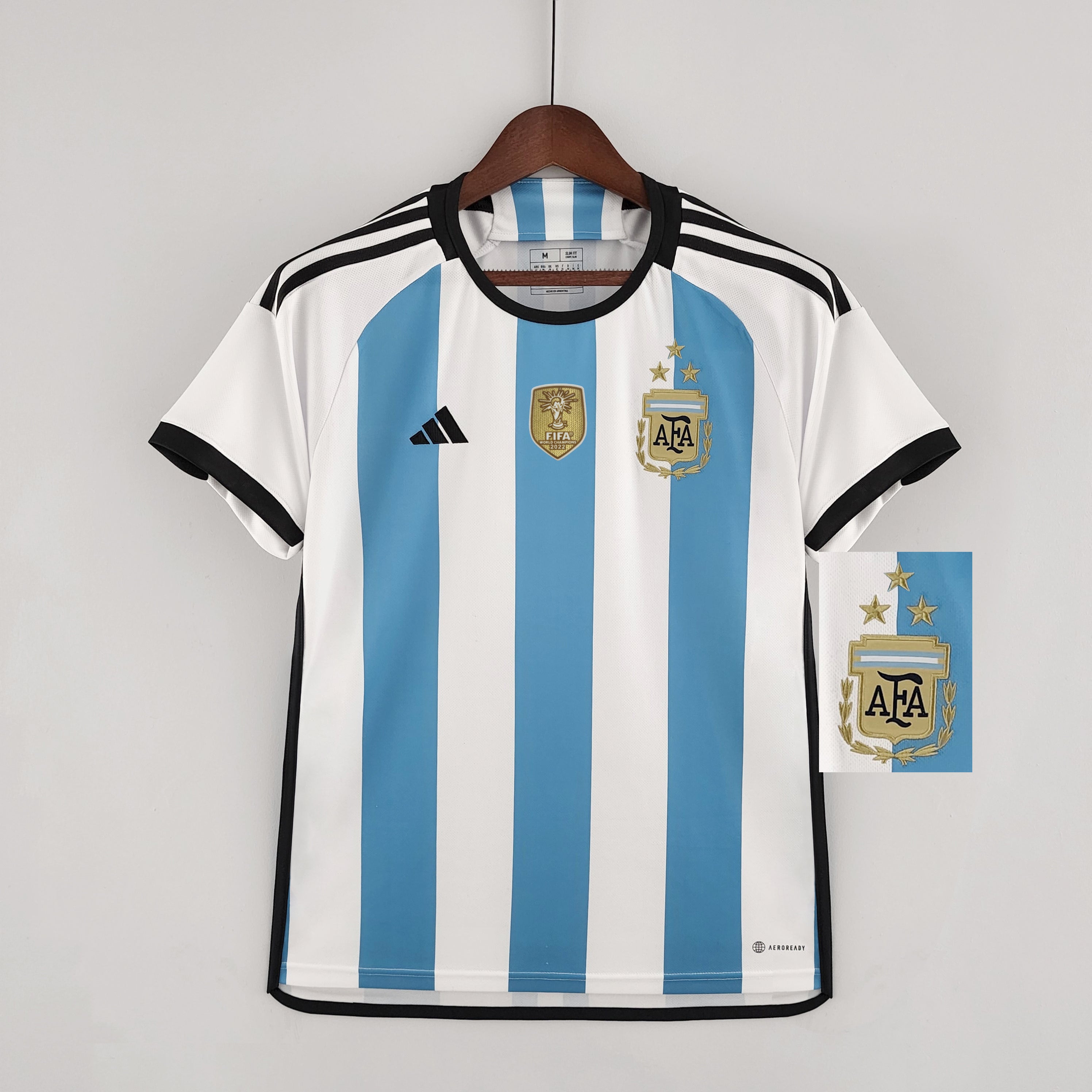 Argentina Home 2022 World Cup Winners Jersey (3 Star)