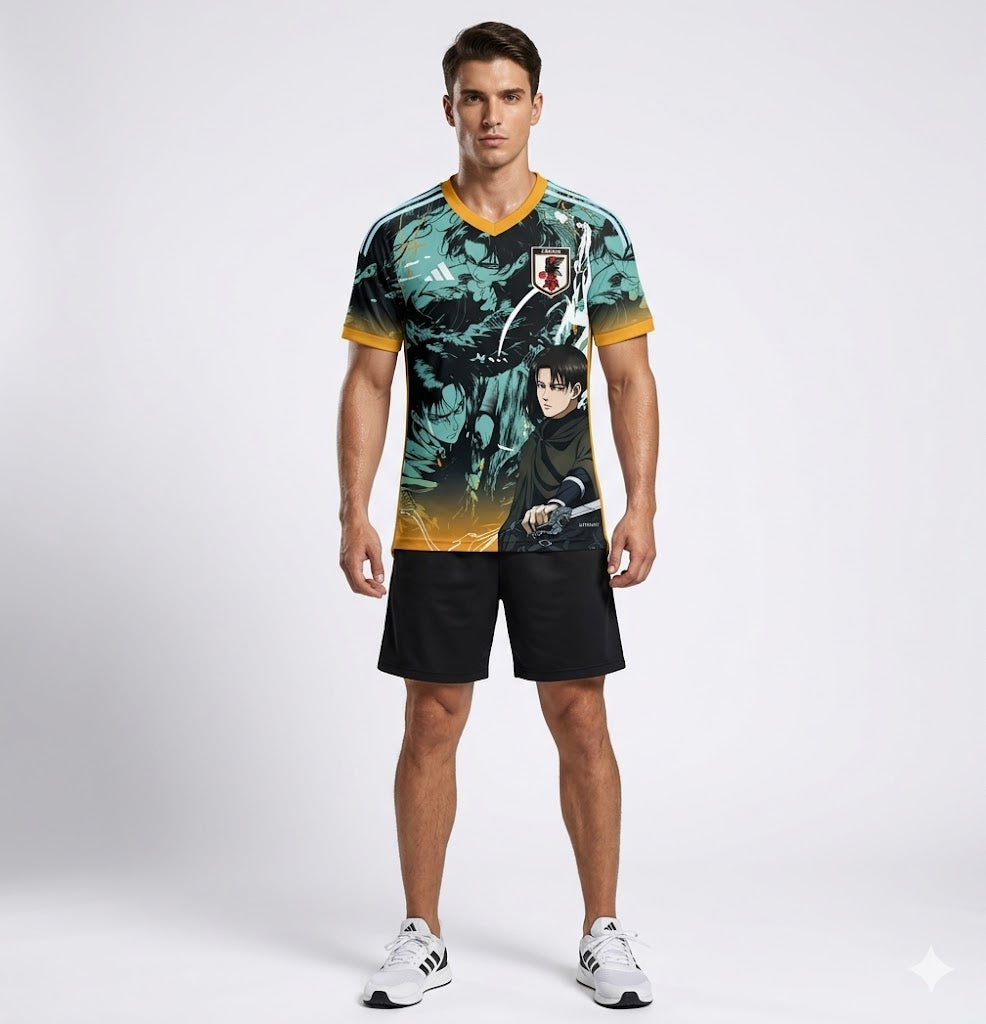 Japan Anime Football Jersey – Attack on Titan Levi Ackerman Edition