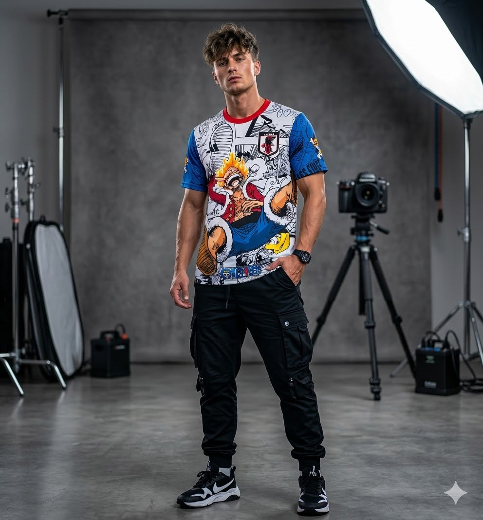 Japan Anime Football Jersey – One Piece Gear 5 Luffy Edition
